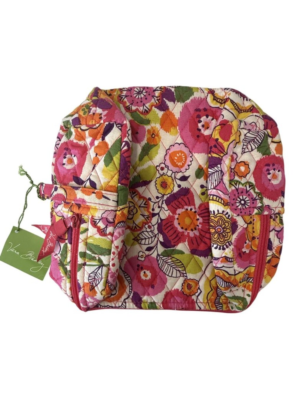 Vera Bradley Clementine Cosmetic Bag Large Floral Quilted Fabric Travel NWT